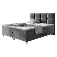 BOXBETT Dave - Chromfarben/Grau, Holz/Textil (160/200cm) - MIRJAN24