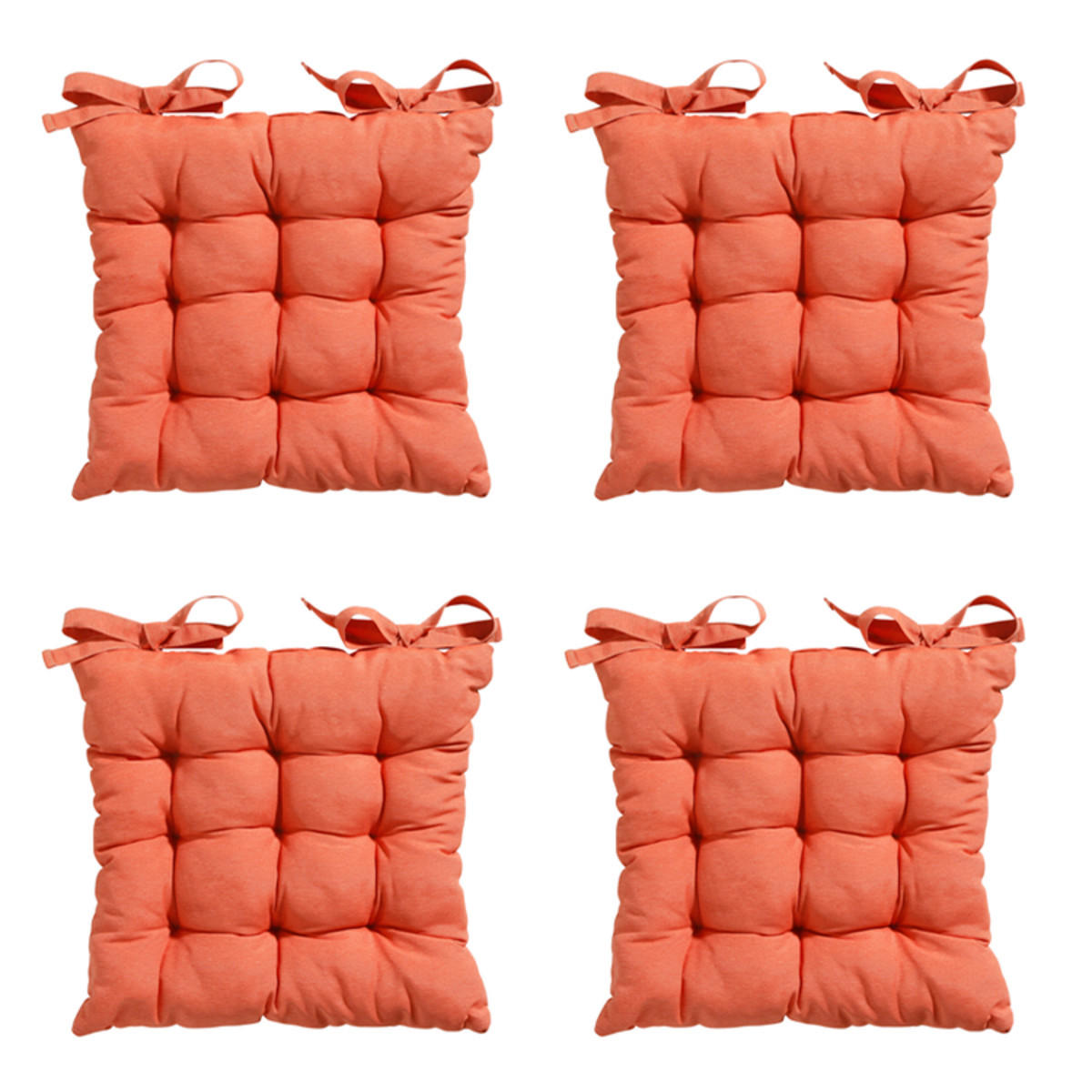 SITZKISSEN Panama 46/46 cm 4er-Set - Orange, Textil (46/6/46cm) - Madison