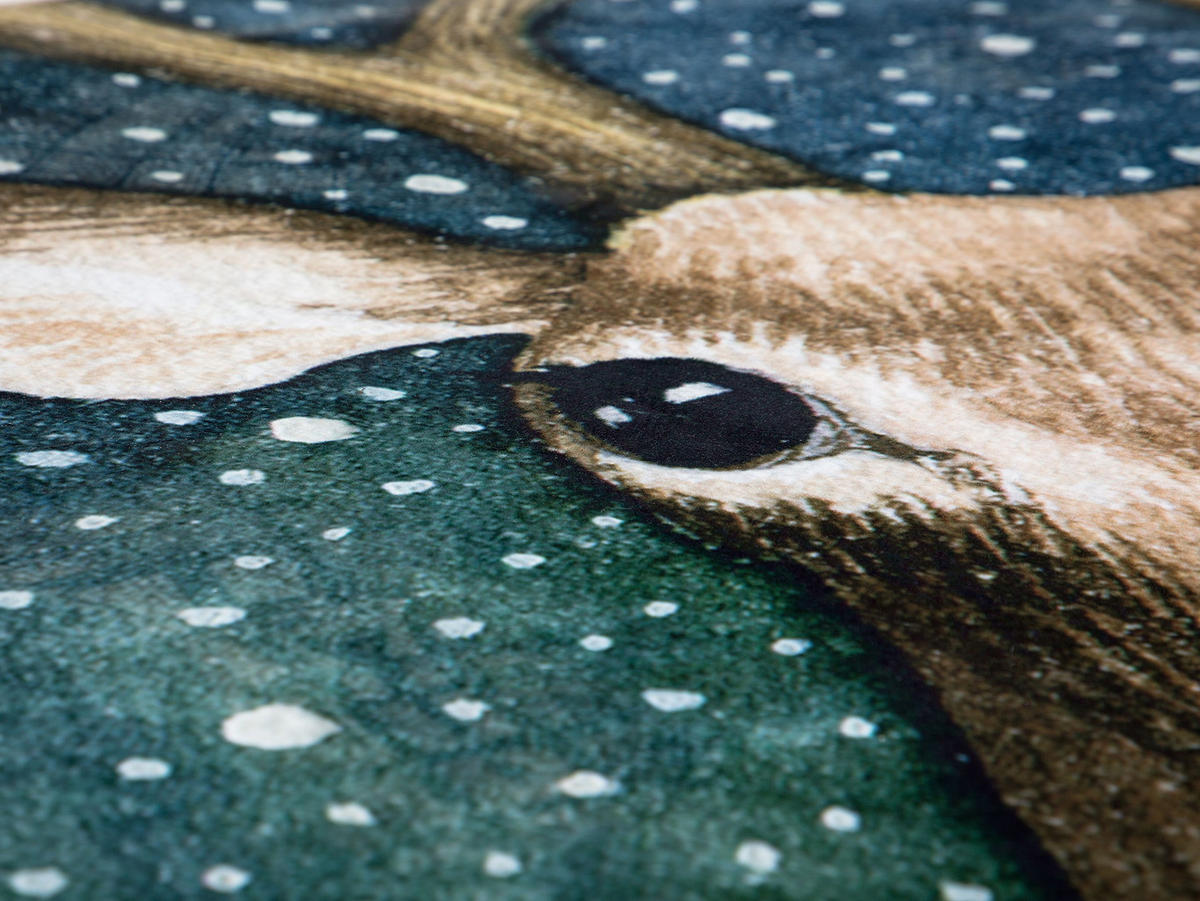 KURZFLOR-TEPPICH Eregli 140/140 cm - Multicolor, Kunststoff (140/140cm) - Beliani