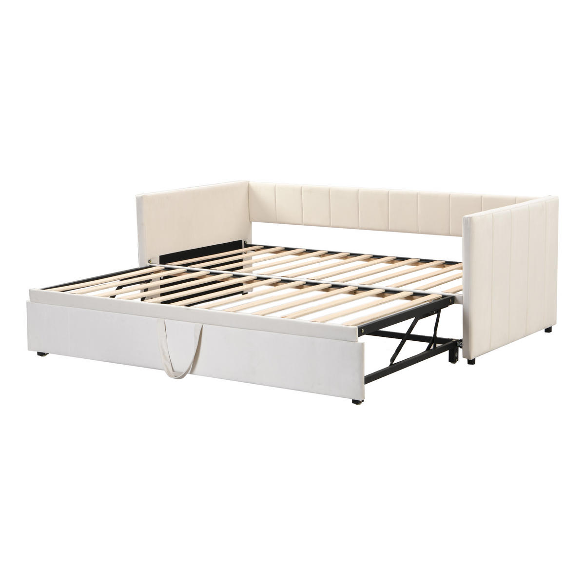 AUSZIEHBETT 90/180/200 cm DE-01586, in Beige - Beige, Holzwerkstoff (90/200cm) - ComfortXL