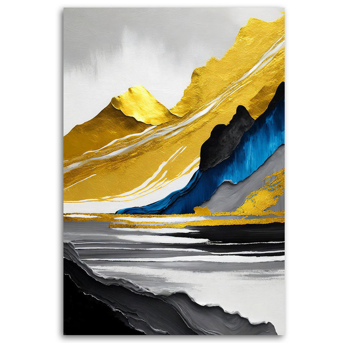 KUNSTDRUCK Gelb 60/90 cm - Gelb, Textil (60/90cm) - KUNSTLOFT