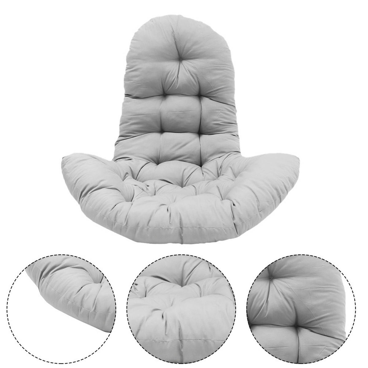 HÄNGESESSEL-KISSEN aus Polyester Baumwolle in Hellgrau mit dicker Polsterung 95 * 55 cm - Hellgrau, Textil (55/95cm) - Livingandhome