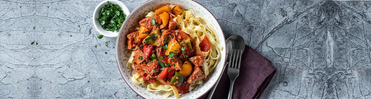 Veganes Gulasch mit Jackfruit