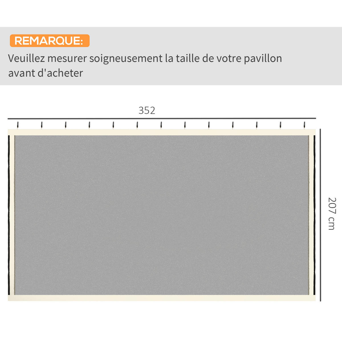 ERSATZNETZE DE-12769 300/400 cm 4er-Set mit Reißverschluss und Haken - Schwarz, Textil (1/207/352cm) - ComfortXL