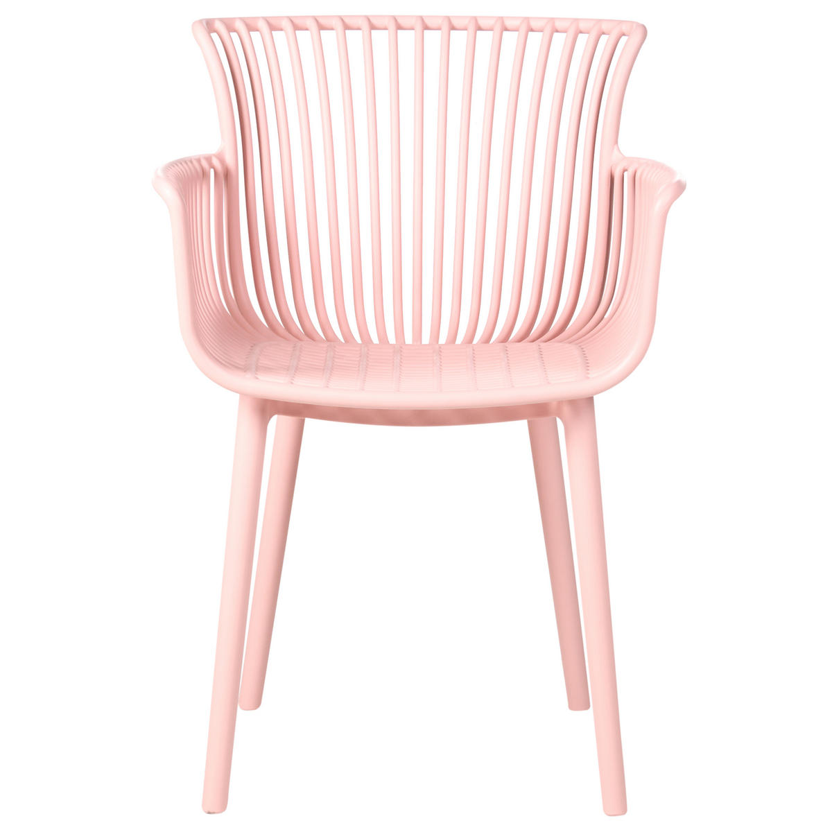 GARTENSTUHL 4er-Set Rosa Pesaro - Pink, Kunststoff (58/84/45cm) - Beliani
