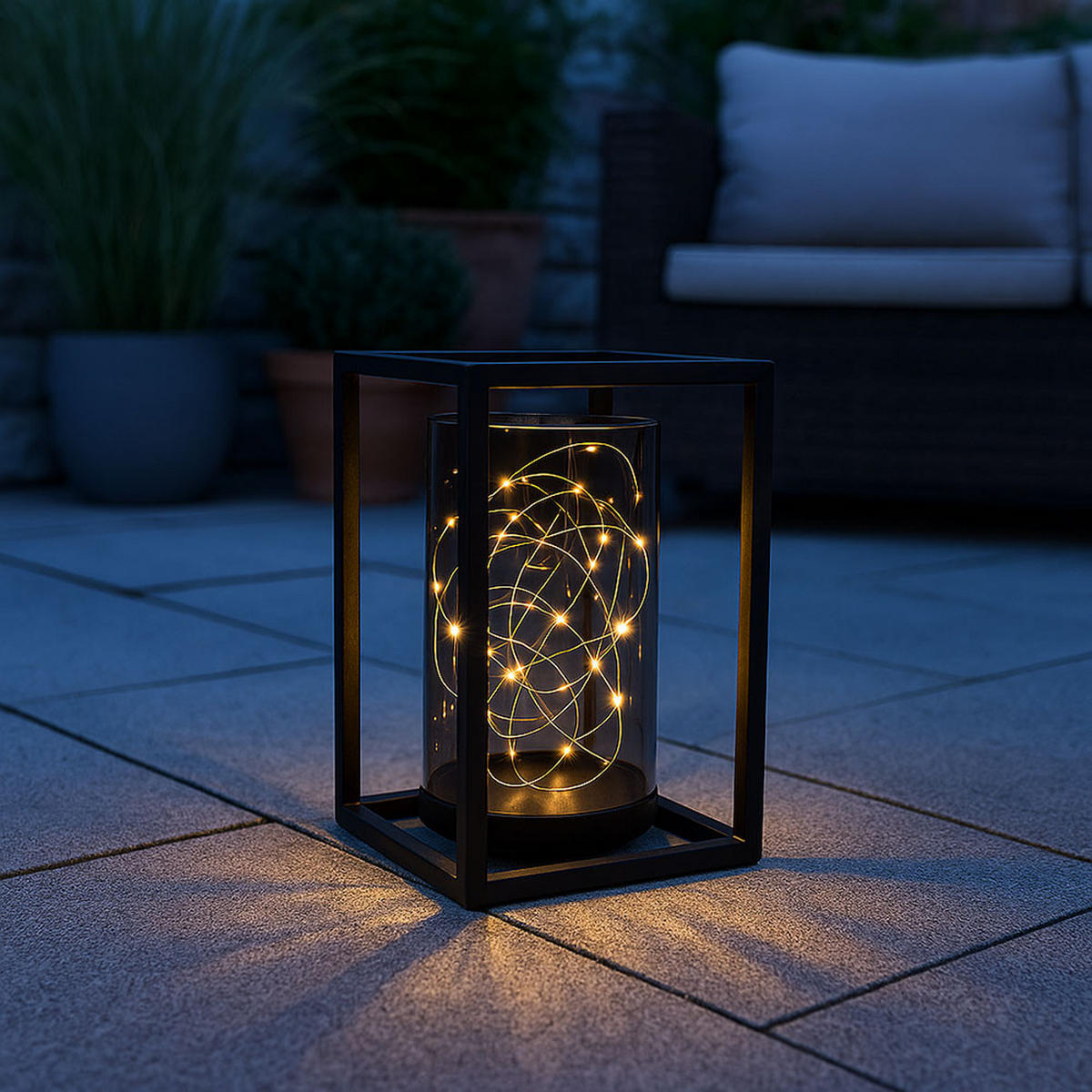 LED AUSSENLEUCHTE Metall Schwarz - Schwarz, Metall (14/14/25cm) - Globo Lighting