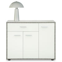 SCHUHSCHRANK DEUSTO - Weiß/Grau, Holzwerkstoff (88/70/35cm) - CARO-Möbel