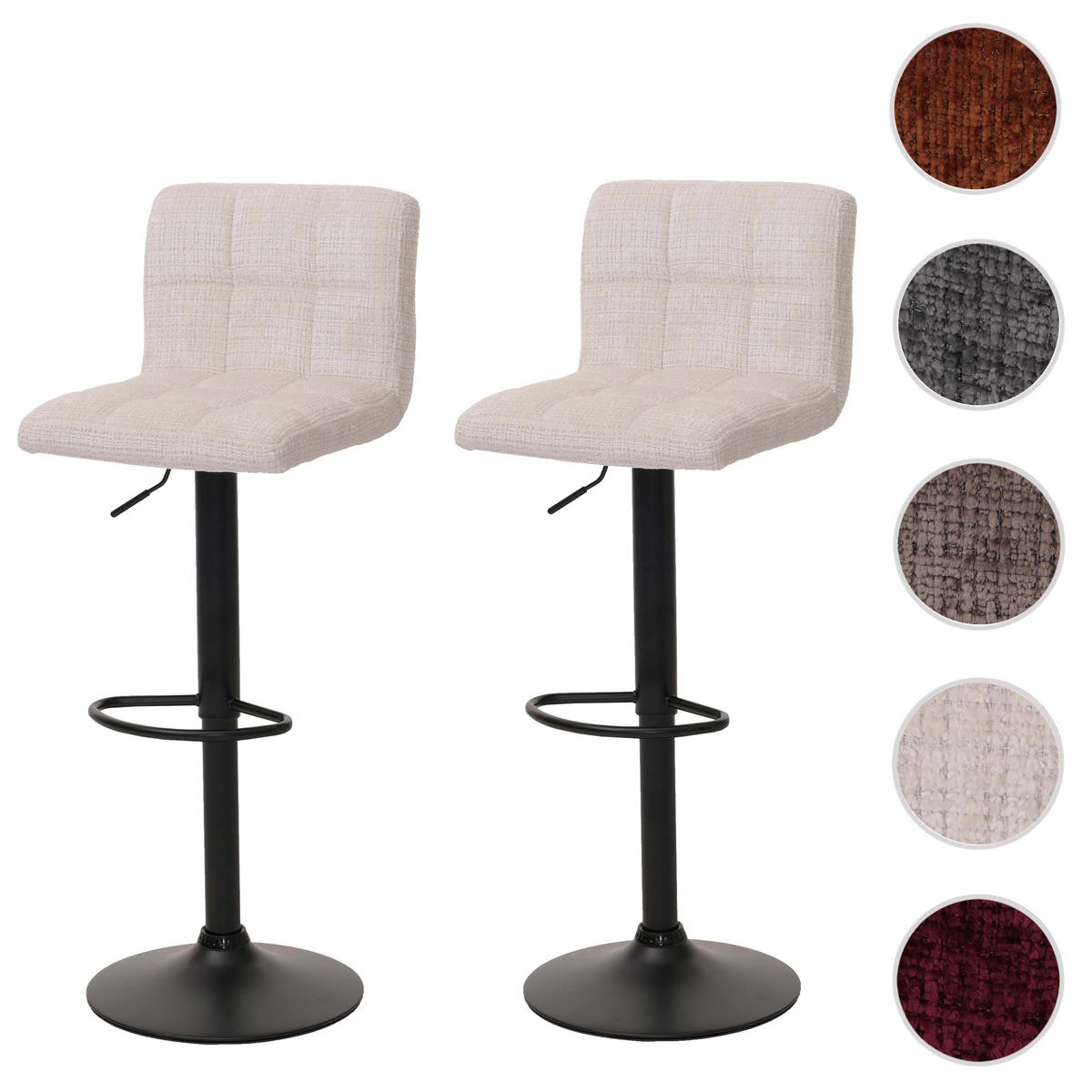 BARHOCKER Beige 2er-Set - Beige, Textil (38/107/41cm) - MCW