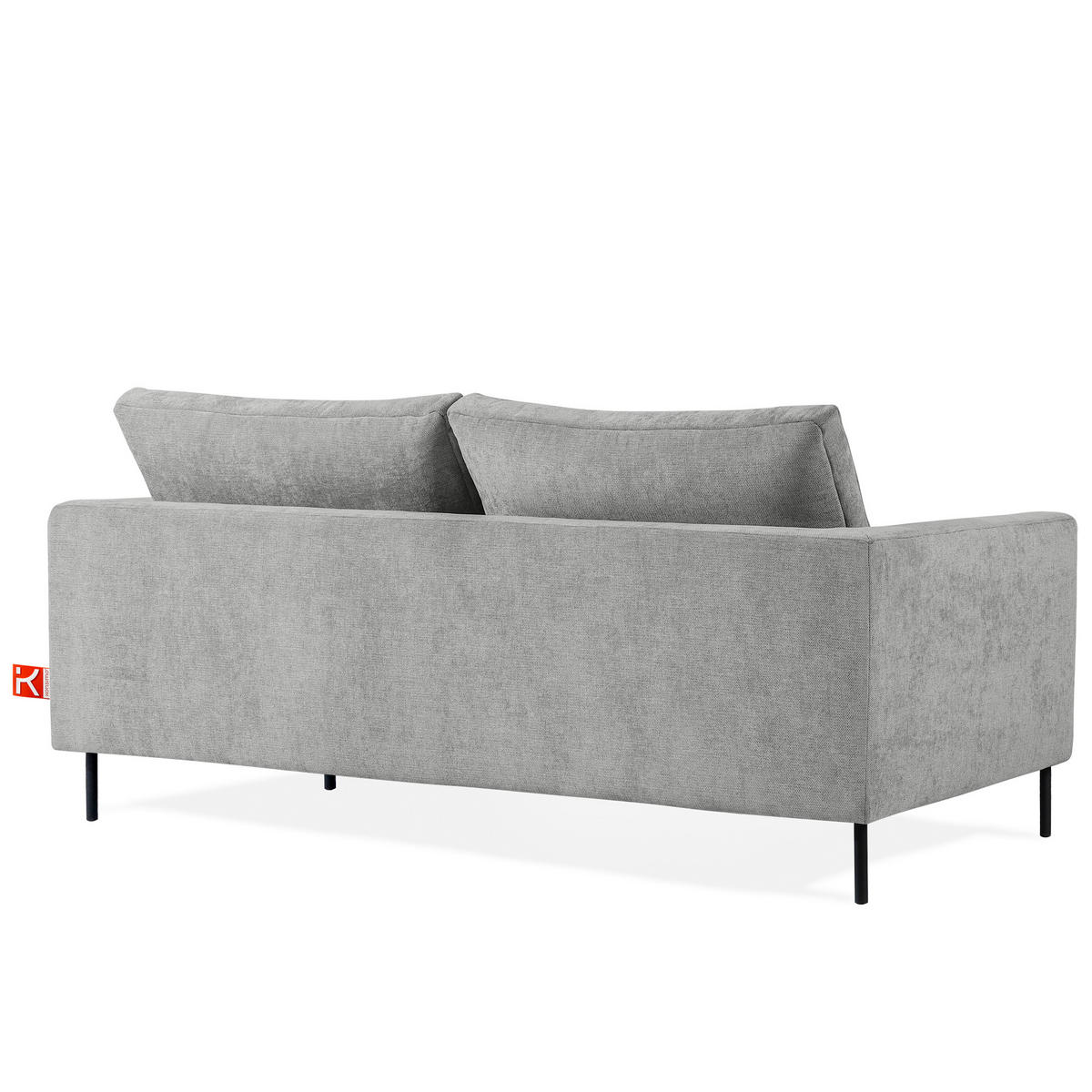 SOFA LUMO, 3-Sitzer, Grau - Schwarz/Grau, Holz/Holzwerkstoff (198/90/95cm) - KONSIMO®