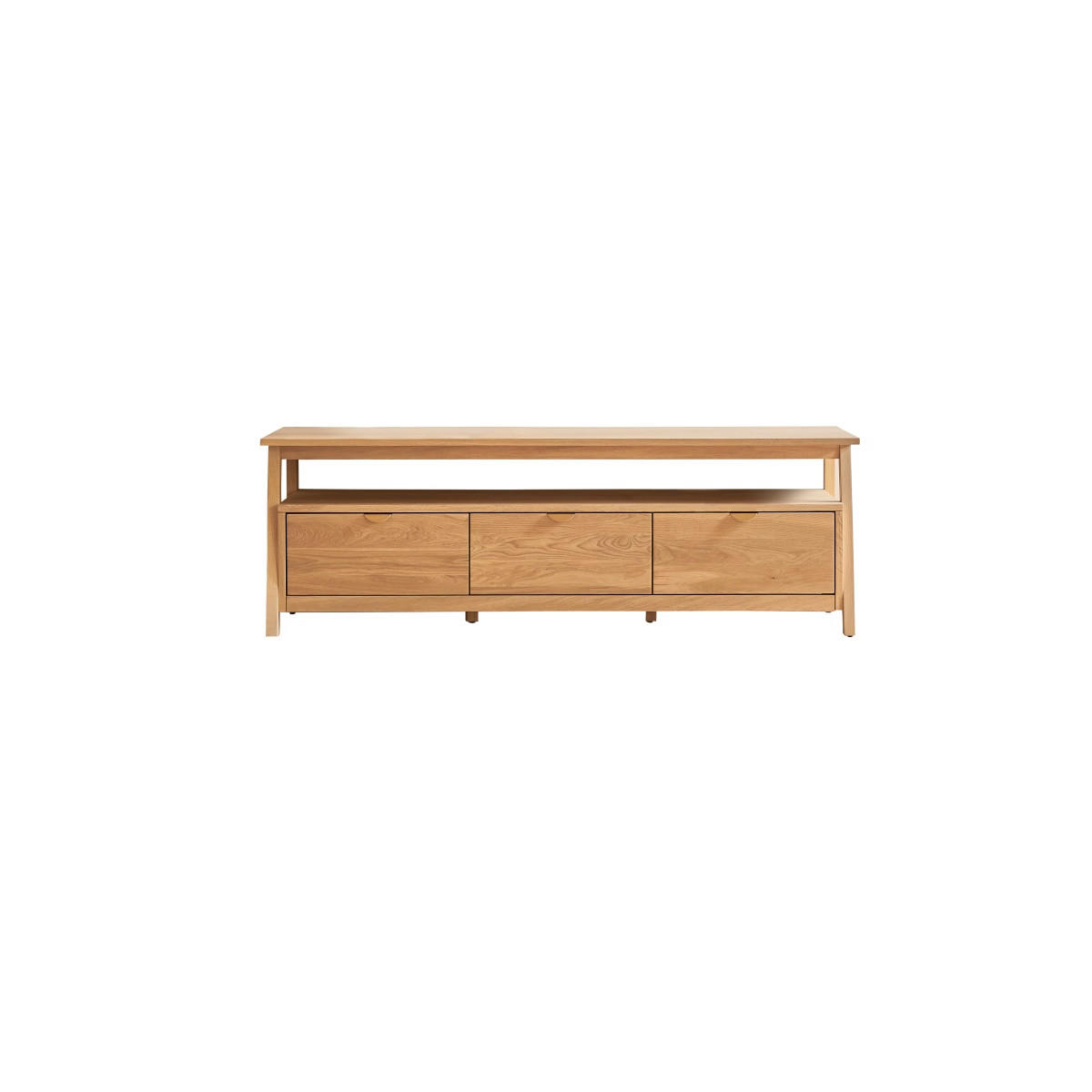 TV-SCHRANK Pola Natur aus Eiche - Naturfarben, Holz (150/50/47cm) - Tikamoon