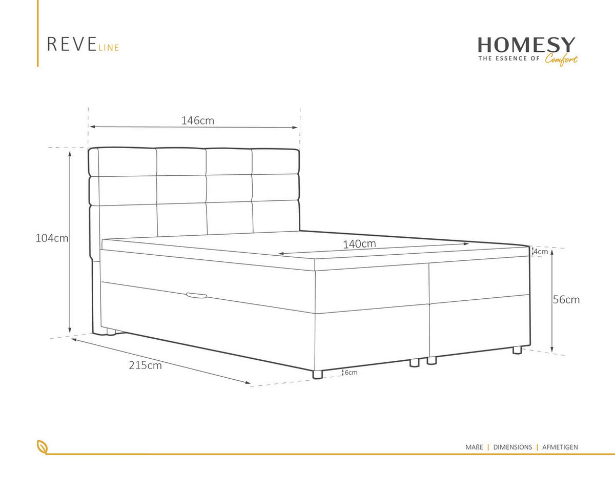 BOXBETT Reve 140 x 200 cm mit Bettkasten und Lattenrost ohne matratze - dunkelgrün - Dunkelgrau, Holz (140/200cm) - Homesy