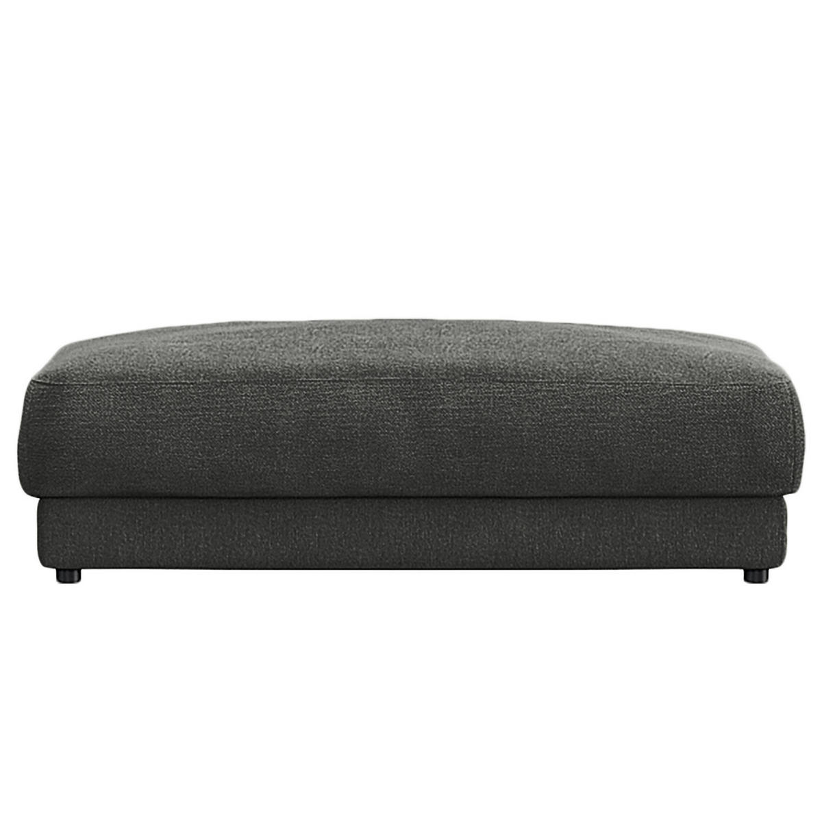 POLSTERHOCKER - rechteckig - Schwarz/Grau, Kunststoff/Textil (134/45/65cm) - home24