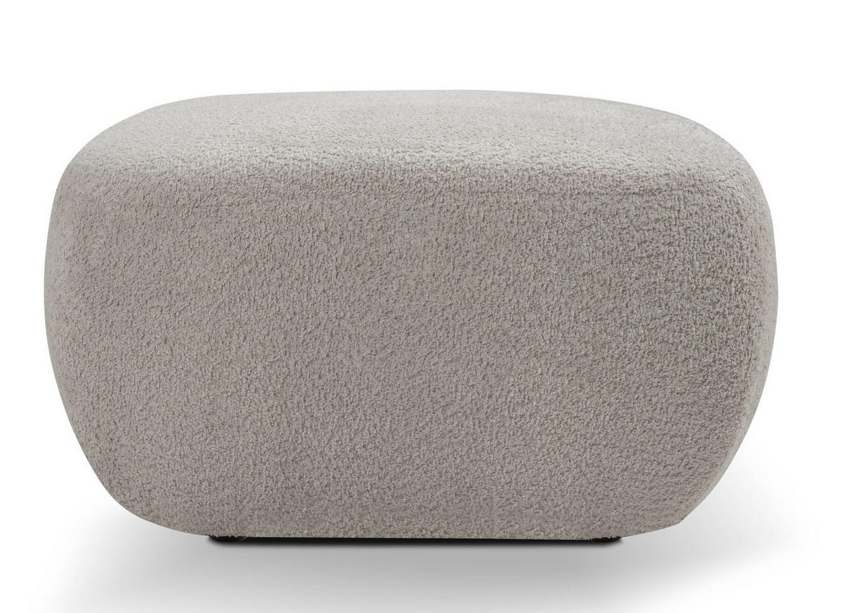 HOCKER Dunkelgrau LIO Bezug Abriamo Auf Schwarzen Niedrigen Beinen - Grau, Textil (75/39/75cm) - Sepro Meble