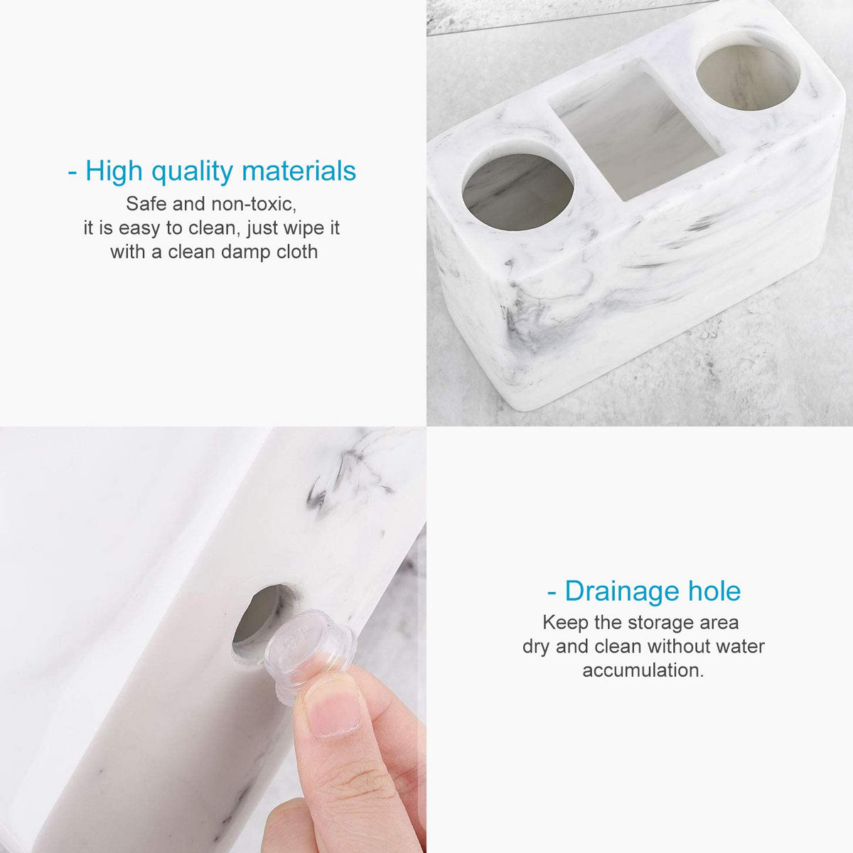 ZAHNBÜRSTENHALTER - Weiß, Kunststoff (6.8/9.2/15.7cm) - Intirilife