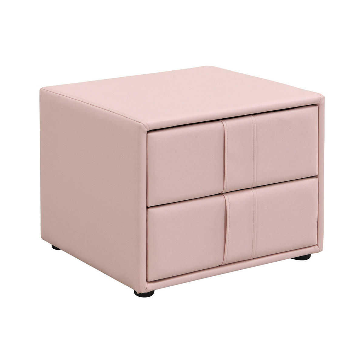 POLSTERBETT Bären-Design 90/200 cm, Rosa mit Nachttisch ohne Matratze - Rosa, Kunststoff (90/200cm) - MIVRAY