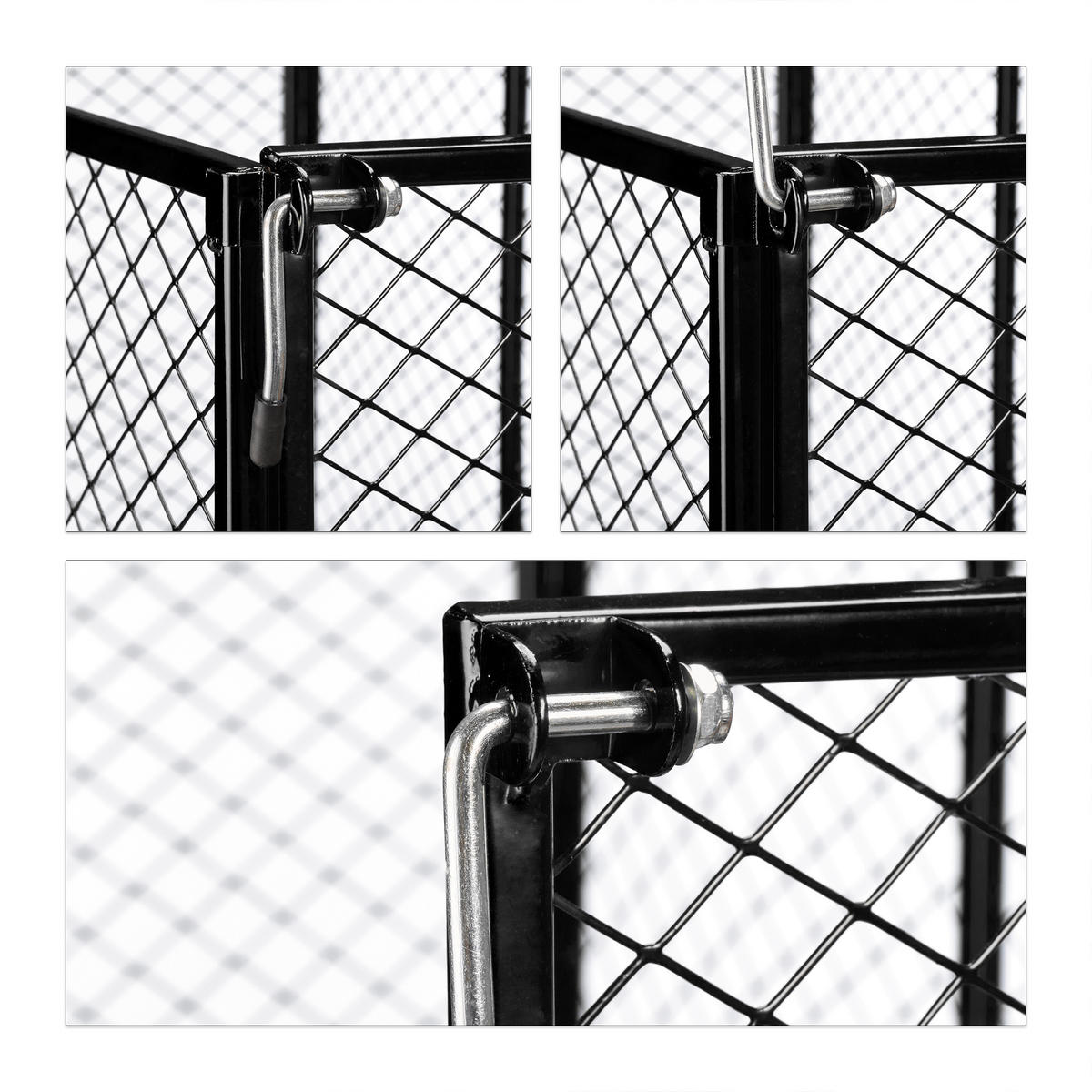 HANDWAGEN - Schwarz, Kunststoff/Metall (51/83/110cm) - Relaxdays