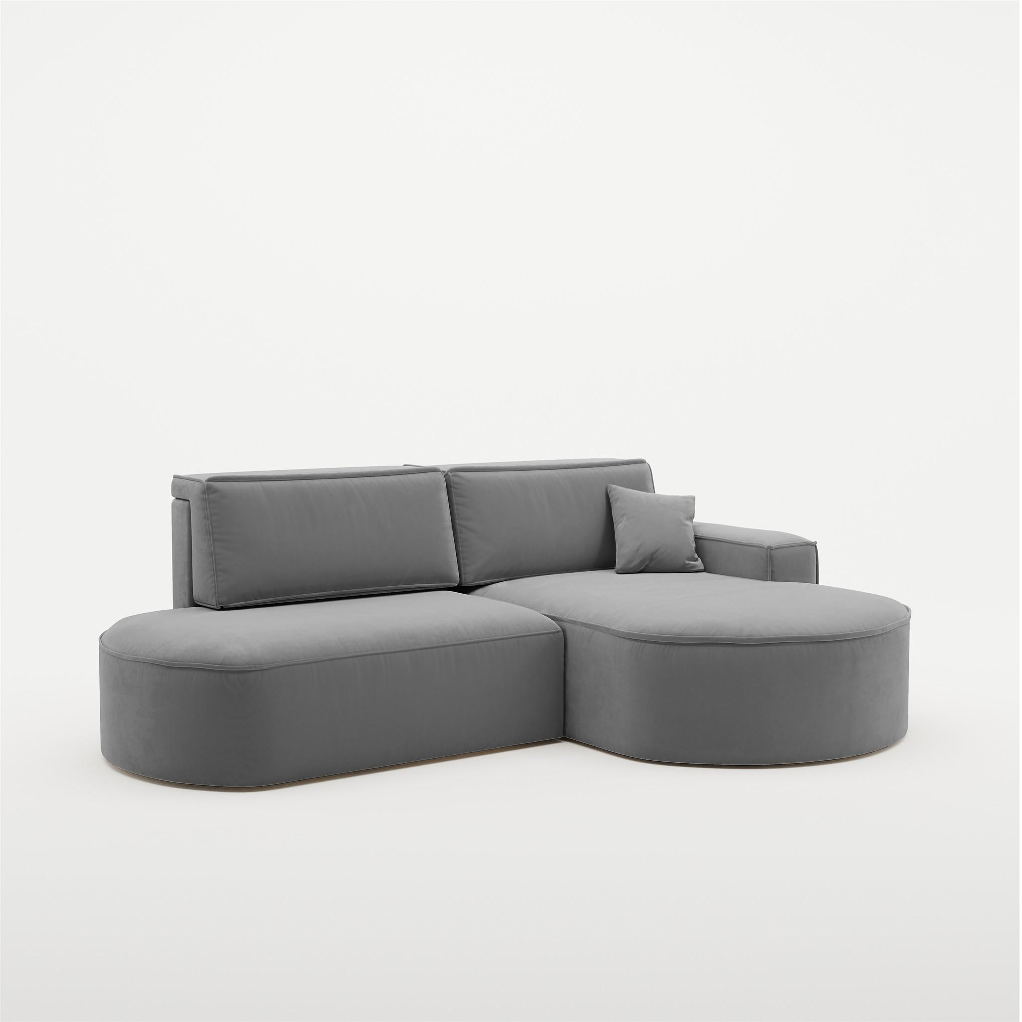 ECKSOFA Venedig Mit Schlaffunktion - Dunkelgrau, Holzwerkstoff/Textil (278/179cm) - Fun Möbel