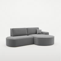 ECKSOFA Venedig Mit Schlaffunktion - Dunkelgrau, Holzwerkstoff/Textil (278/179cm) - Fun Möbel