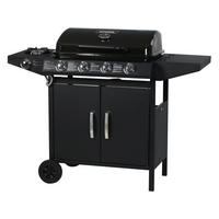 GASGRILL Festa 5 Schwarz - Schwarz, Metall (120/95/51.5cm) - Habitat Garten