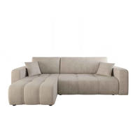 ECKSOFA Dagny Mit Schlaffunktion - Beige, Holzwerkstoff/Textil (248/146cm) - Fun Möbel