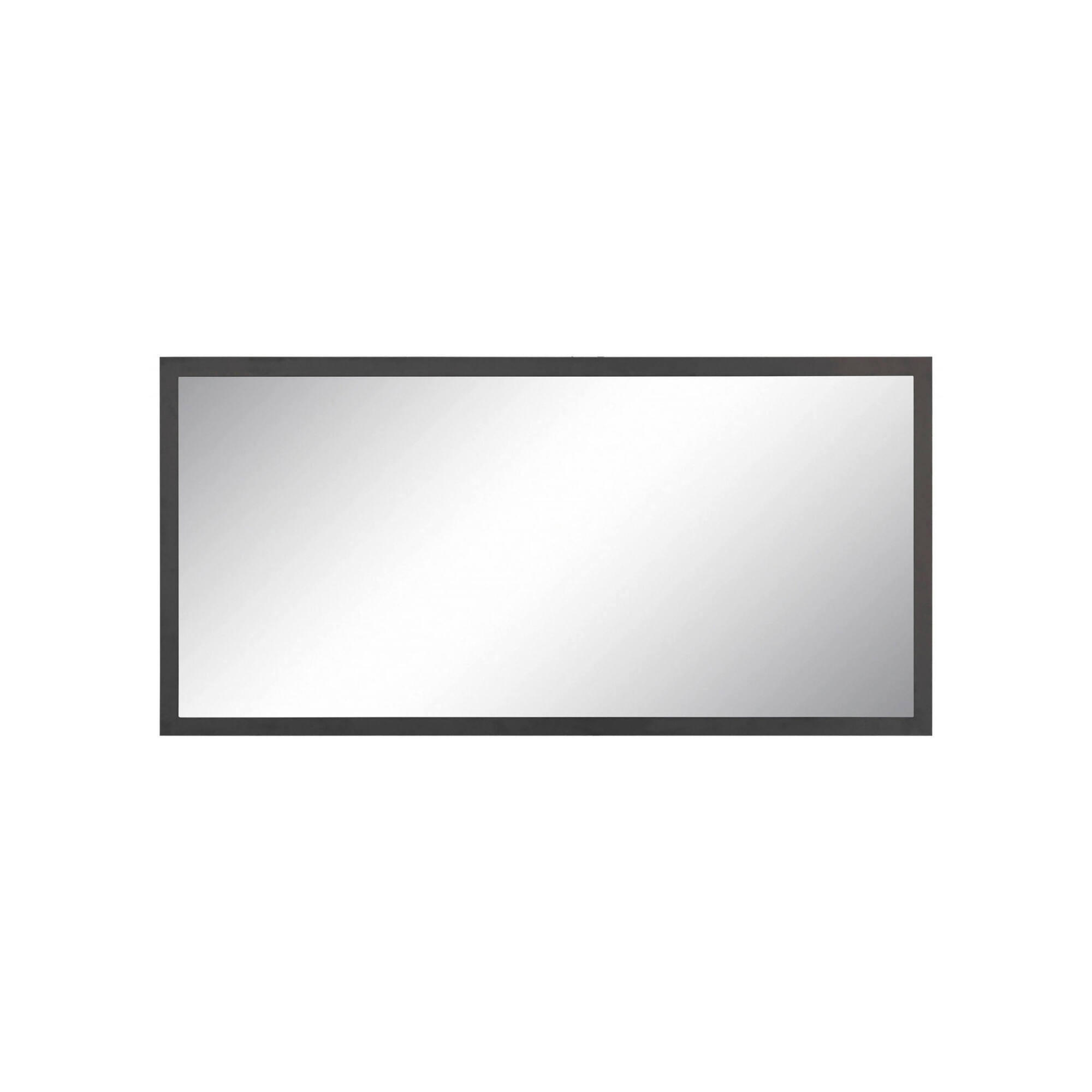 SPIEGEL Glänzendes Anthrazit 2/120/60 cm - Schwarz, Holzwerkstoff (120/60/2cm) - DMORA