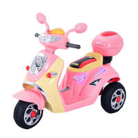 ELEKTRO-KINDERMOTORRAD DE-06088 Dreirad mit Sound und Licht Rosa/Gelb - Multicolor, Kunststoff/Metall (108/51/75cm) - ComfortXL