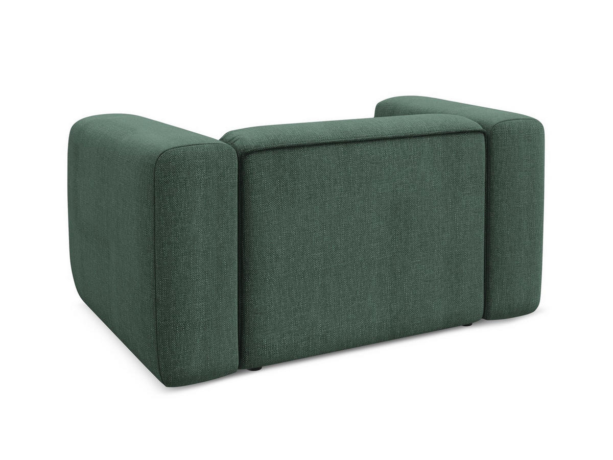SESSEL Chenille Stoff Grün - Schwarz/Grün, Kunststoff/Textil (137/70/89cm) - Makamii
