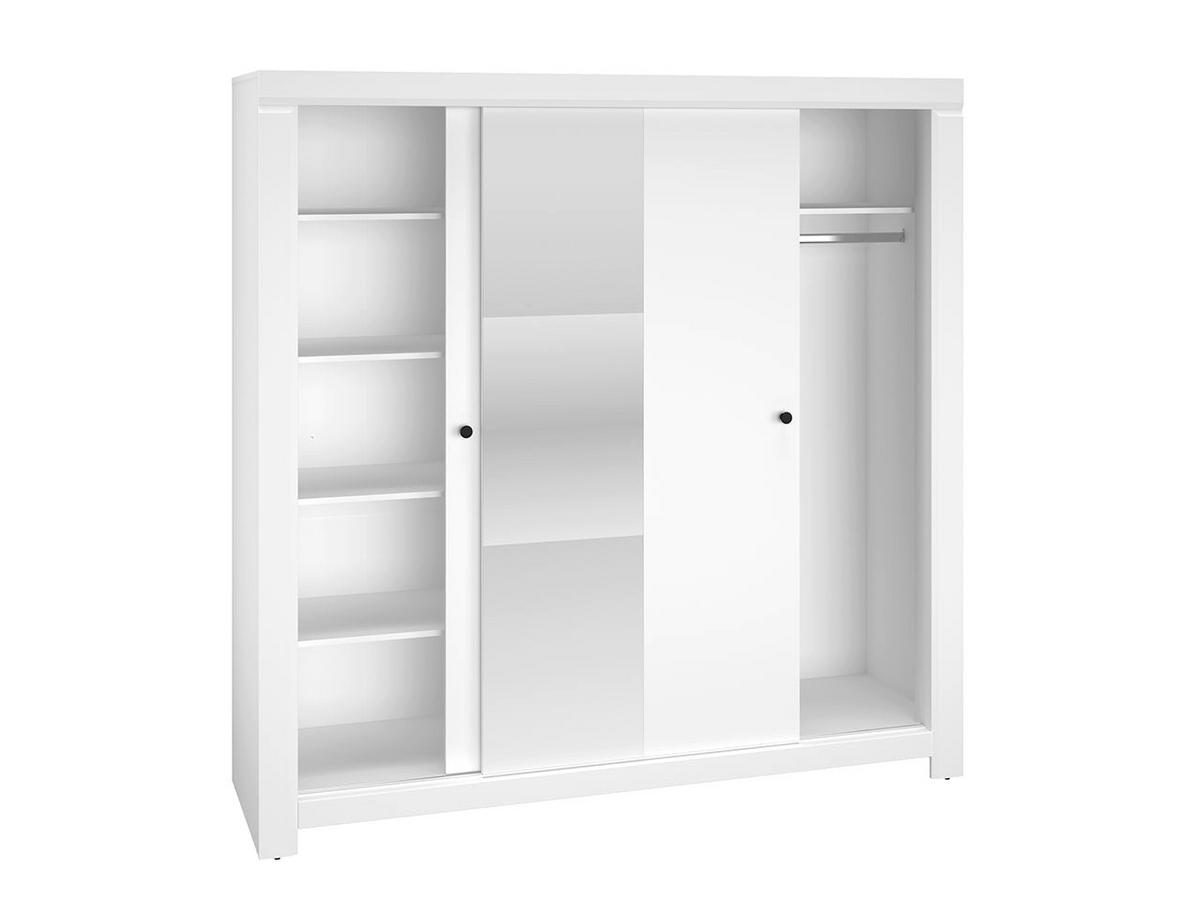 KLEIDERSCHRANK – 200 cm – Lahti – Weiß - Weiß, Holzwerkstoff (200/201/62cm) - hi-markt