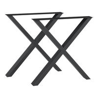 TISCHGESTELL-SET 2 TLG. Maribo - Schwarz, Metall (55/72/10cm) - [en.casa]