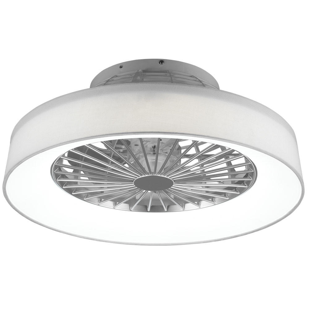 LED DECKENLEUCHTE Farsund Weiß - Weiß, Textil (47/47/20cm)