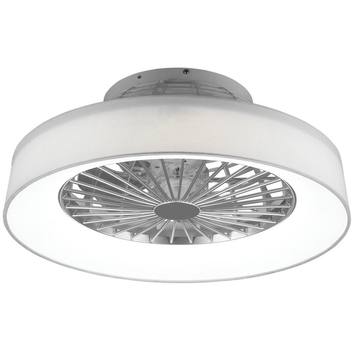 LED DECKENLEUCHTE Farsund Weiß - Weiß, Textil (47/47/20cm)