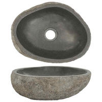 WASCHBECKEN Landis 38/31/12 cm - Anthrazit, Stein (38/12/31cm) - Nettlife