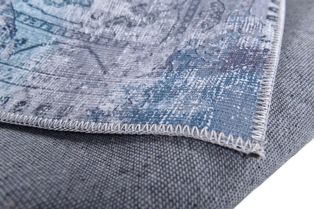 VINTAGE-TEPPICH Cecilia 70x140 cm - Blau, Textil (70/140cm) - Gino Falcone