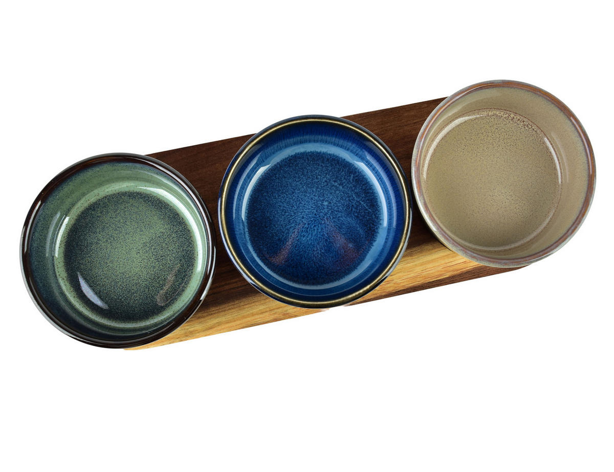 SERVIERSCHALEN Modern Kitchen Blau 28/9.5/5.5 cm Porzellan - Blau, Keramik (10/5.5/28cm) - Mondex