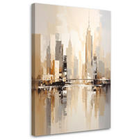 LEINWANDBILD Städte & Architektur 60x90cm - Beige, Textil (60/90cm) - Feeby