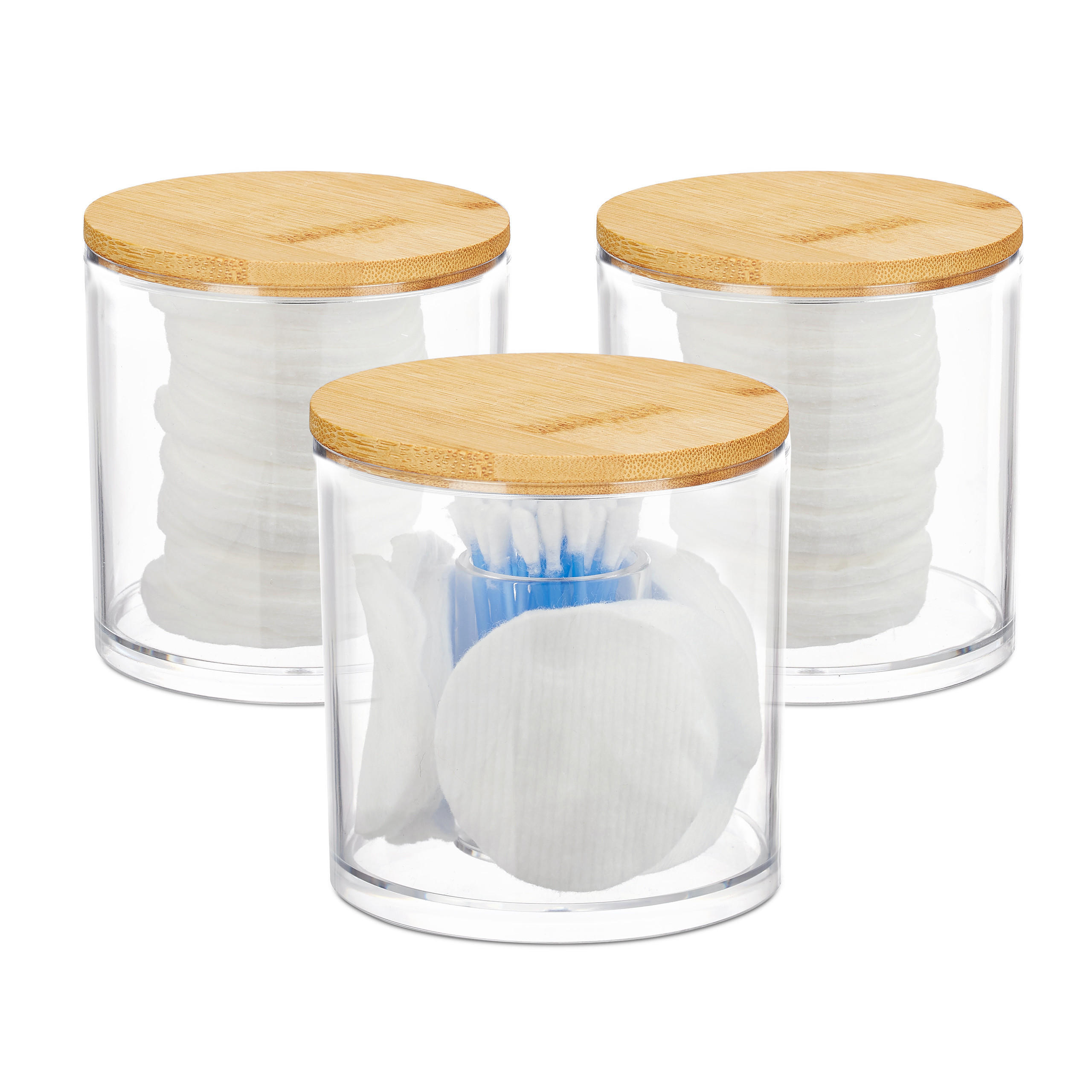 Relaxdays ORGANIZÉR Transparentní 3dílná-sada