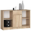 KOMMODE Sonoma Eiche 120x40x77 cm - Sonoma Eiche, Holzwerkstoff (120/77/40cm) - Akord