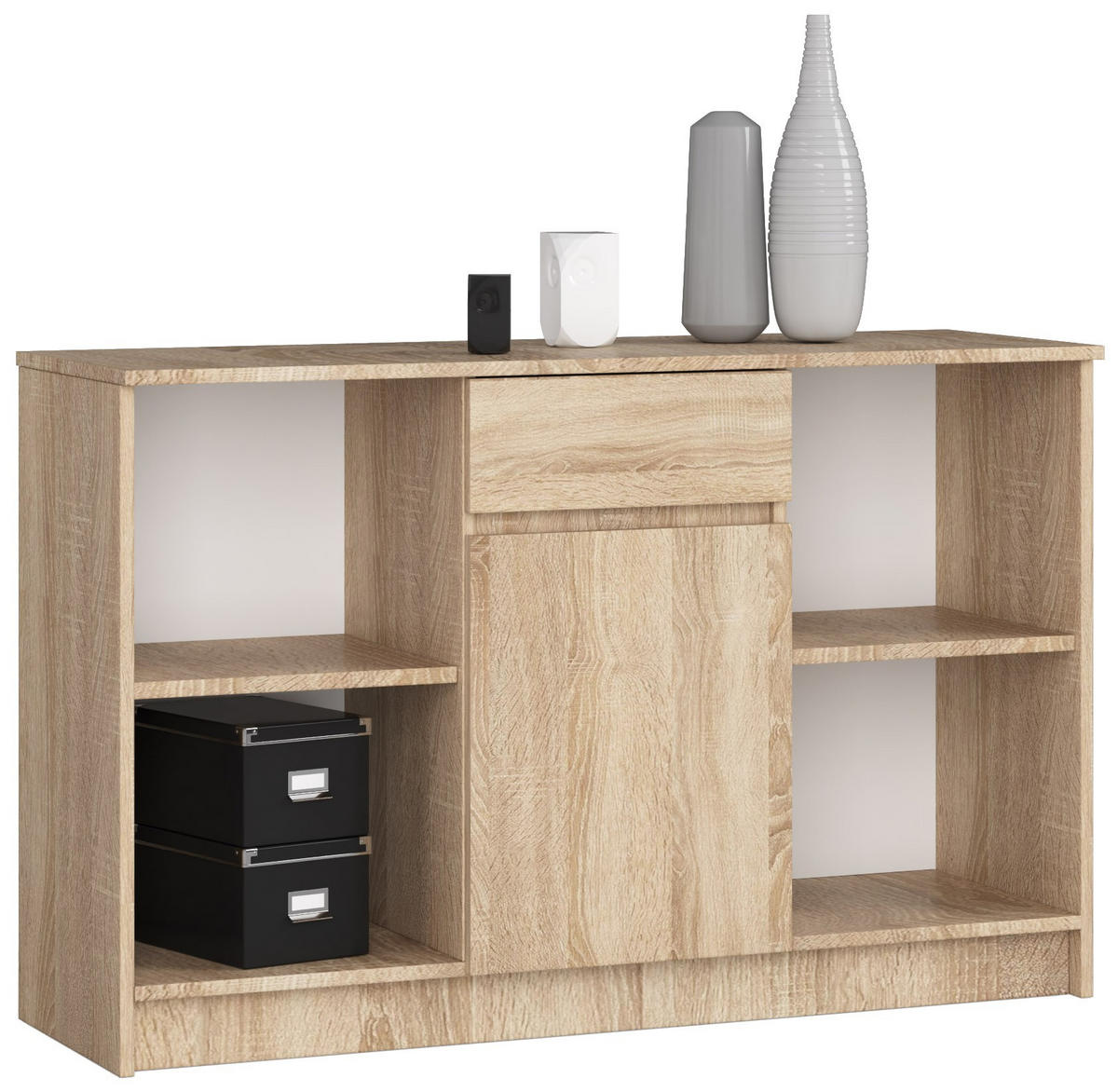 KOMMODE Sonoma Eiche 120x40x77 cm - Sonoma Eiche, Holzwerkstoff (120/77/40cm) - Akord