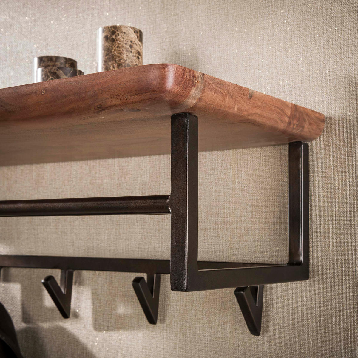 WANDGARDEROBE Edge Braun 33/100/28 cm - Braun, Holz (100/28/33cm) - Hoyz Collection