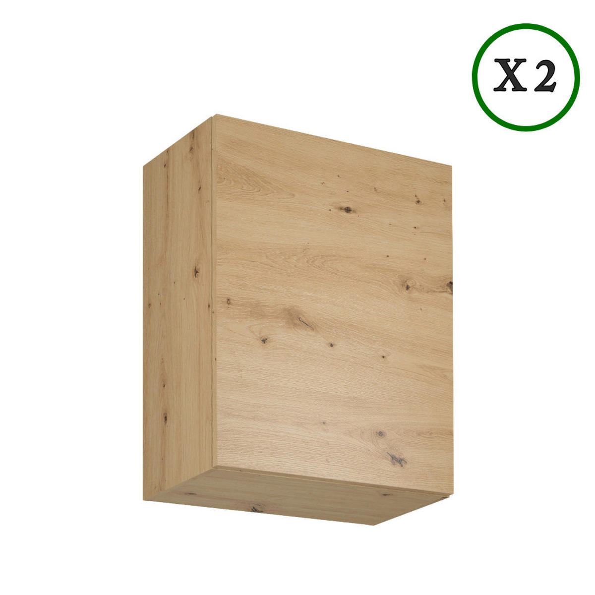 KÜCHENZEILE 180 cm - Langen K23-M180 - in Artisan Eiche - Schwarz/Eiche Artisan, Holz/Metall (180/210/47cm)