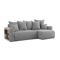 ECKSOFA SOLARIS L - Blau/Hellgrau, Holzwerkstoff (238/142cm) - Meblini