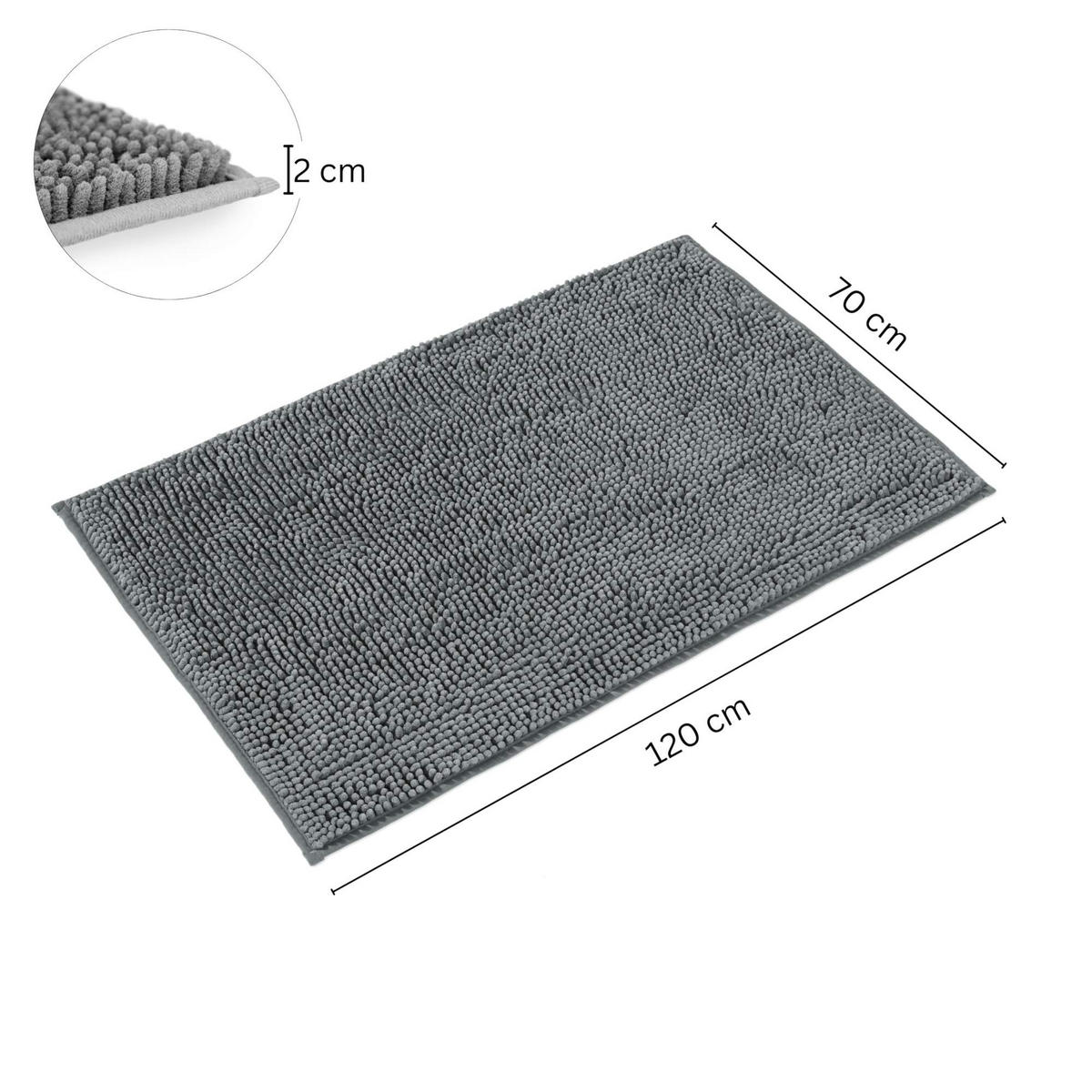 BADEMATTE PARIS - Grau, Textil (70/120cm) - WohnDirect