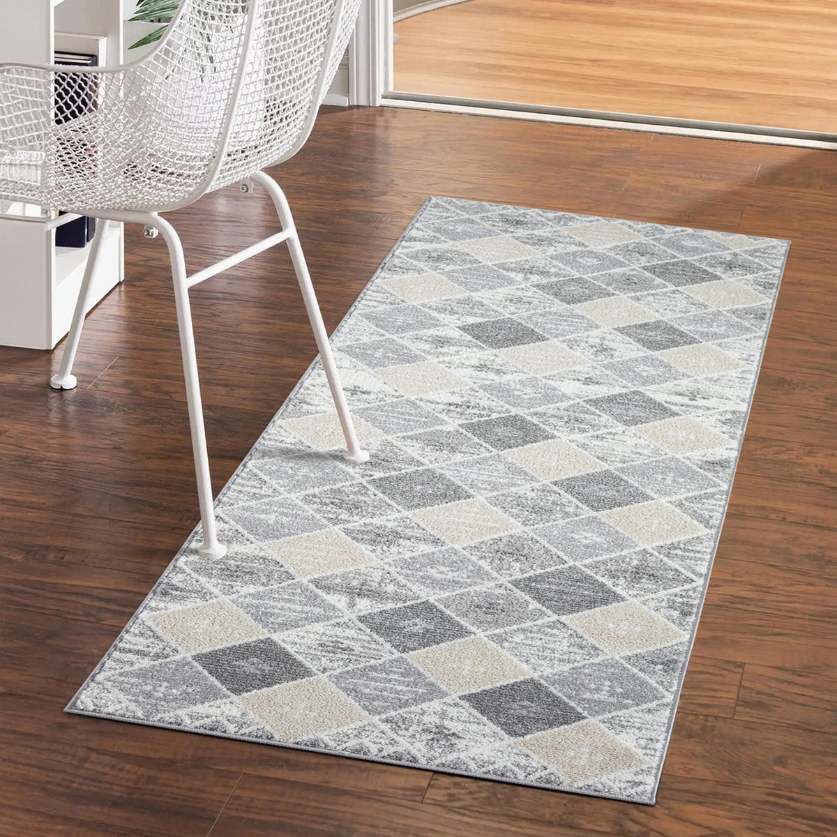 KURZFLOR-TEPPICH Flair 179 Grau 80x300 cm - Grau, Textil (80/300cm) - carpet city