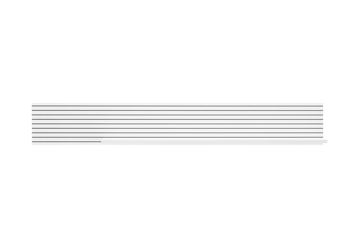 WANDBOARD M17 Weiß Matt 150/22/21 cm mit Rillen - Weiß, Holzwerkstoff (150/22/21cm) - Livojo