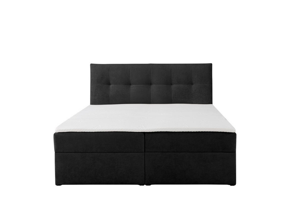 BOXBETT Toronto 160x200 Bonell-Matratze H3 und Topper - Silberfarben/Schwarz, Holz/Holzwerkstoff (160/200cm) - Ravio
