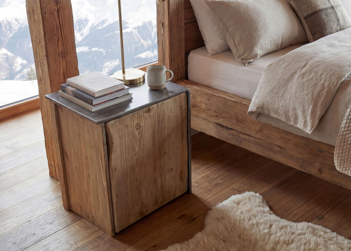BEISTELLTISCH Braun, Grau - Braun/Grau, Holz (40/50/60cm) - Jamb