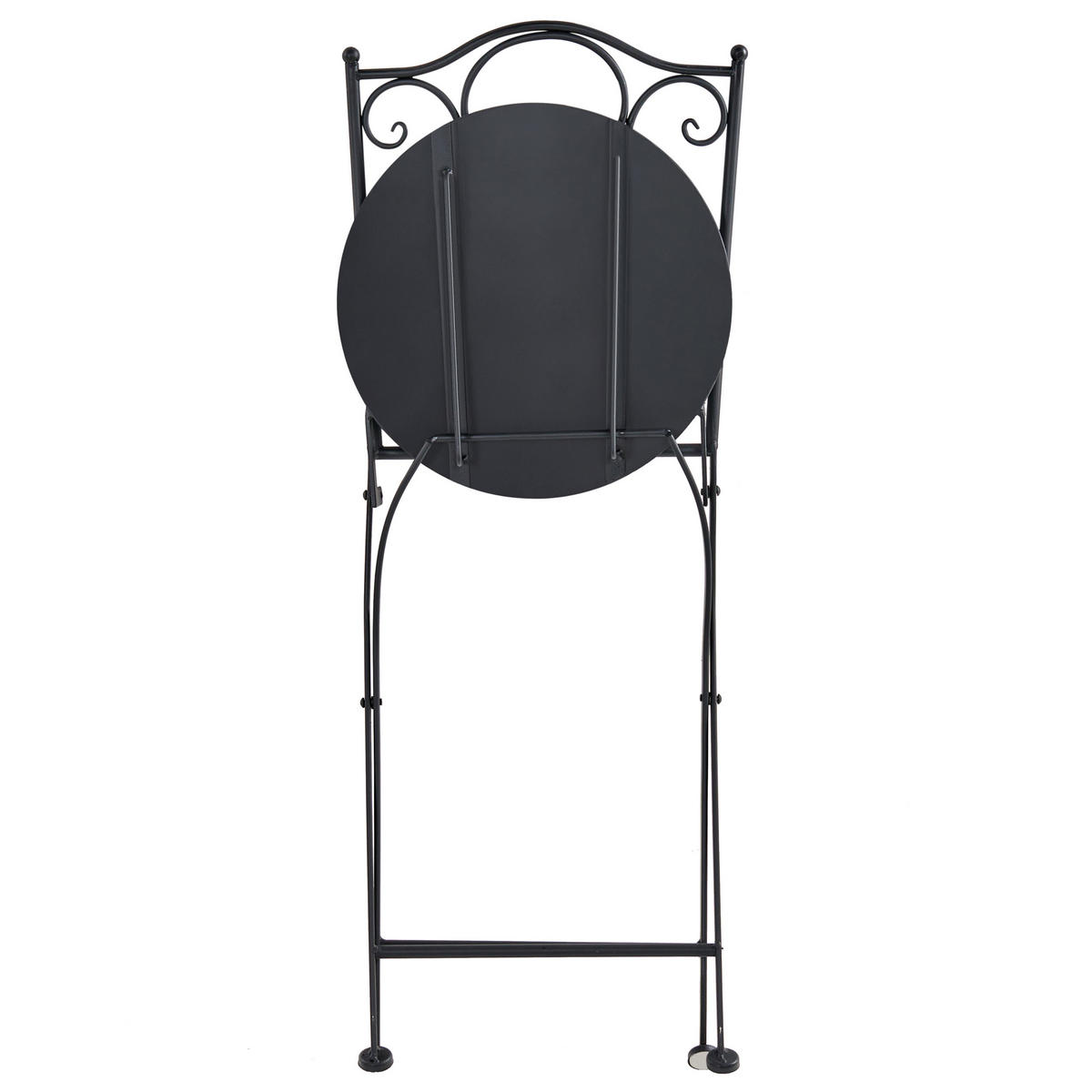 GARTENSTUHL 2er-Set Blaugrün Anapo - Schwarz/Grün, Metall (39/87/47cm) - Beliani