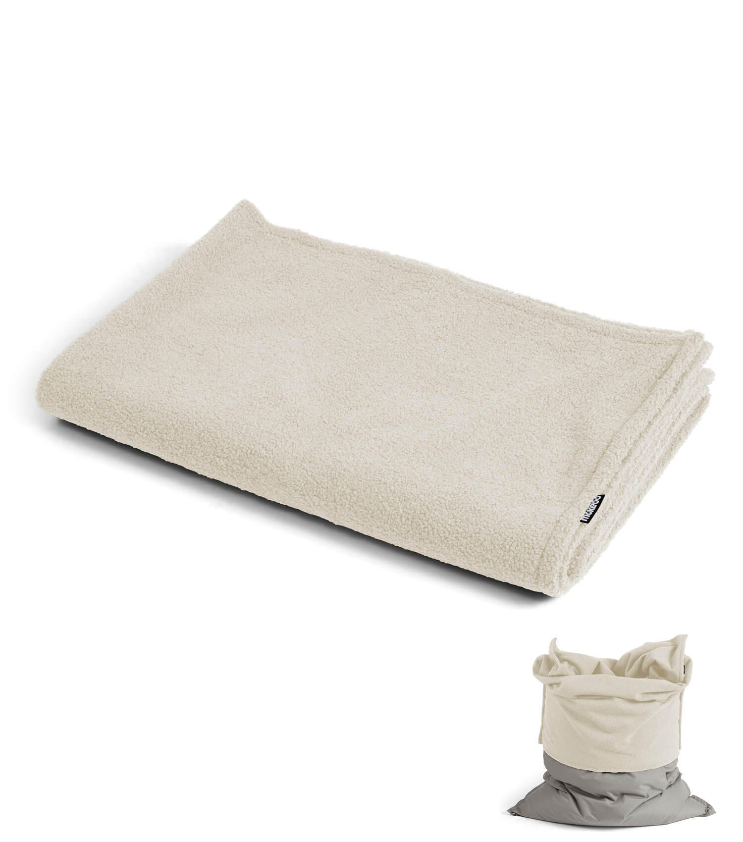 SITZSACK BEZUG Das Kuschel-Cover - Beige, Textil (170/130/2cm) - Mokebo