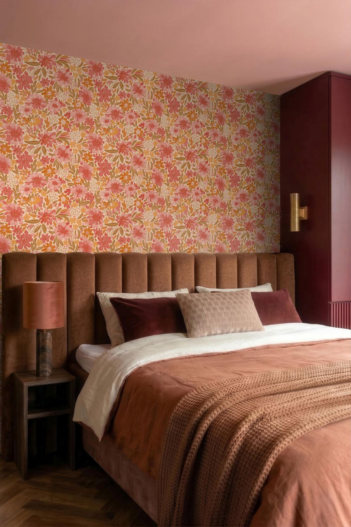 TAPETE Blumen 50 x 900 cm - Pink, Papier (50/900cm) - ESTAhome