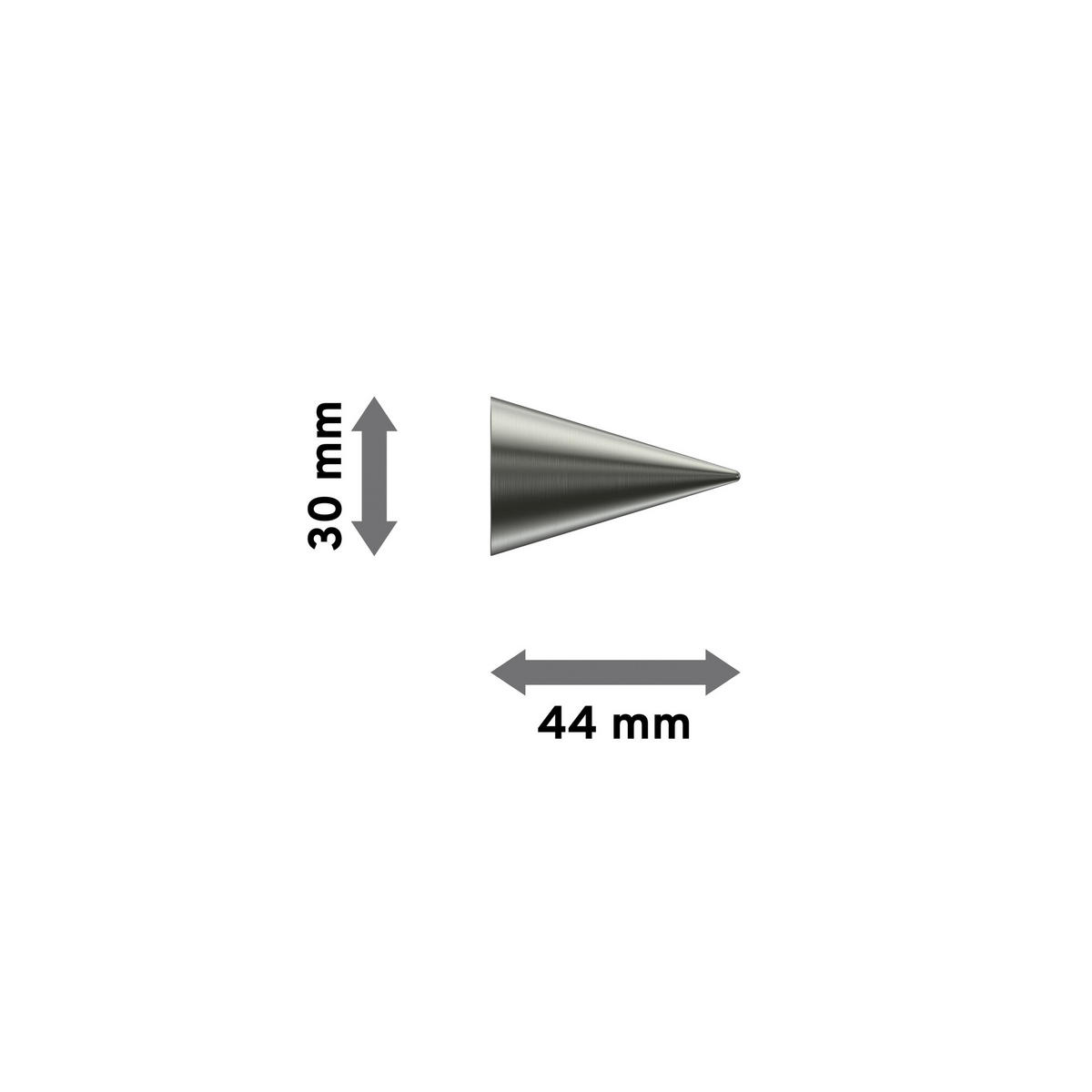 ENDSTÜCKE FÜR GARDINENSTANGEN 16 mm Ø, Scarano Edelstahl-Optik, Packung 2 Stück - Edelstahlfarben, Metall (4.4/3/3cm) - INTERDECO